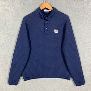 Holderness & Bourne Sullivan Pullover Mens Medium Navy 1/4 Snap Hillcrest Golf